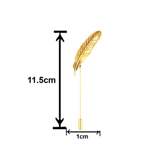 2 Leafy Lapel Pins/Wedding Brooches for Him (CO1105626G)