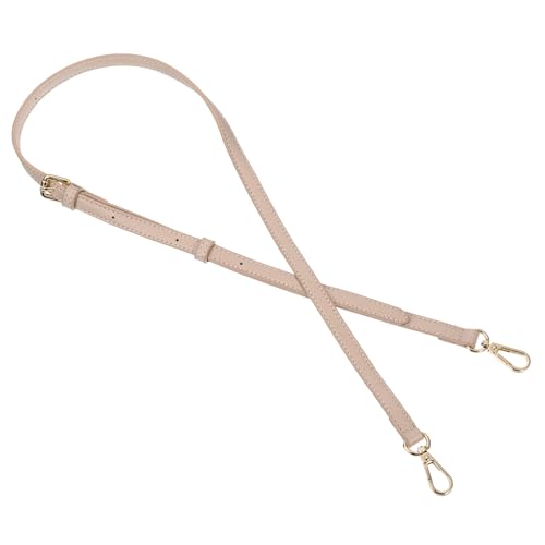 Image of uxcell Leather Bag Strap Replacement Adjustable Crossbody Bag Straps Conversion for Shoulder Bag Handbag Purse, Apricot, Gold Buckle