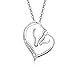 Collier Femme Collier en Argent 925 Bijoux Femme Pendentif Cheval chaîne Femme 18