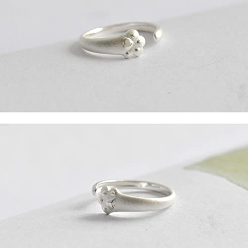 Cute Kitty Ring - Adjustable Open Paw Animal Finger Ring - Lovely Kitten Pet Gift Jewelry for Cat Lovers3