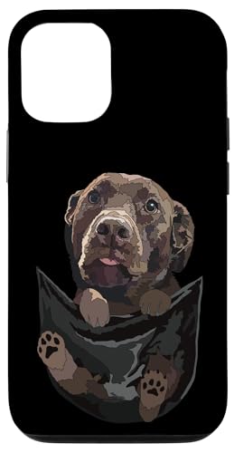 Funny Dog In Pocket �`���R���[�g ������ ���D�� �u���E�� ���u���h�[�� �X�}�z�P�[�X iPhone 12/12 Pro �p
