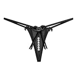 Womens Lace Sexy Underwear Lingerie G String Briefs Stretch Panties Tummy Control Belted Butt Lifting Underpants Soft Black