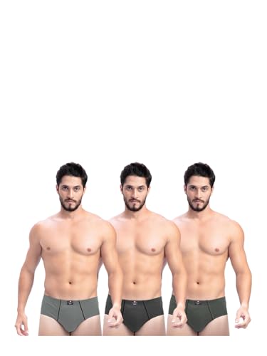 Image of Milton Mens Pure Cotton Solid Briefs with Inner Elastic|Premium Soft Breathable Underwear for Men|Comfort-Fit Waistband for All-Day Wear|Multi-Color, Color Name May Vary as per Availability|Pack of 3