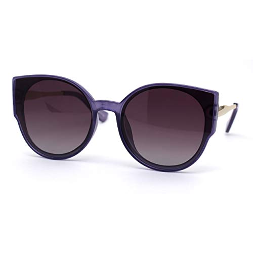 Womens Polarized Oversize Round Cat Eye Chic Sunglasses2