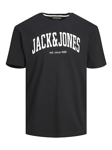 Jack & Jones Jjejosh tee SS Crew Neck Noos Camiseta, Negro, XL para Hombre