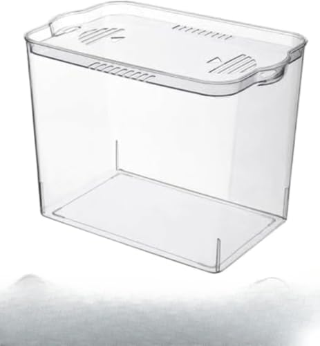 Syfunny金魚鉢 金魚鉢 プラスチック 透明 蓋付き 大きい 植物栽培 水槽 大容量 おしゃれ 防爆 小さな水族館 家庭用 小さな (L)