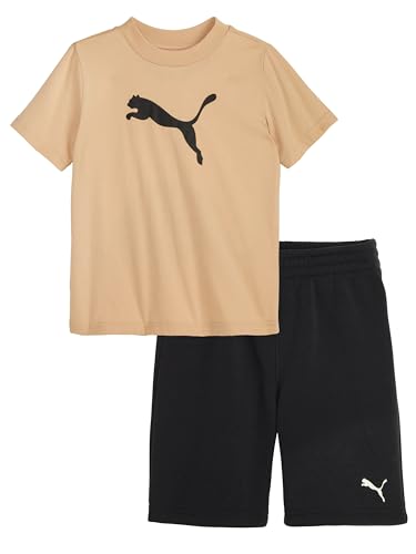 Image of PUMA Kids Graphic T-Shirt & Fleece Short Set (Toddler)