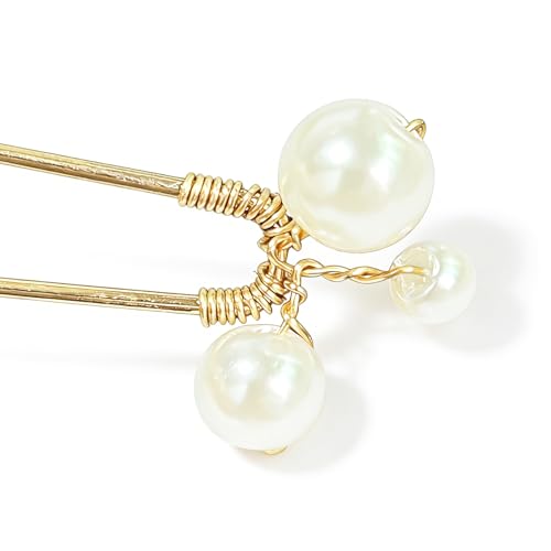 Set de 5 Peines y Alfileres de Perlas para Novias miniatura 6