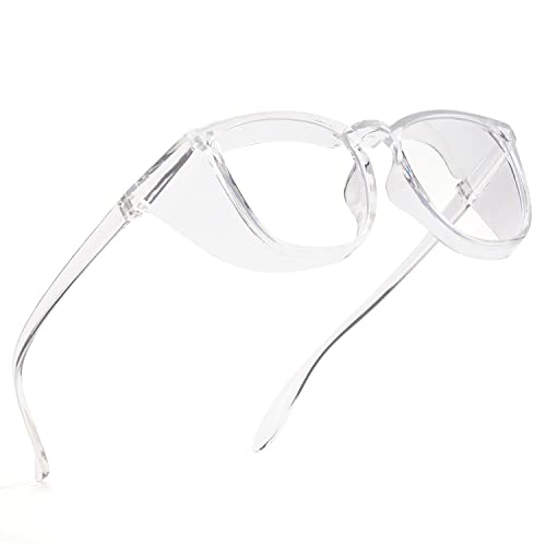 Leisontac Large Frame Safety Glasses, Anti Fog Dust Anti Blue Light Impact Resistance Protective Goggles For Women Men (Transparent) #TOP2