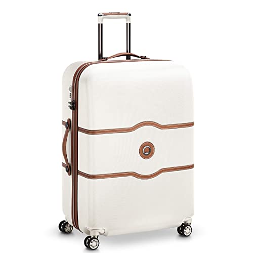 DELSEY PARIS Chatelet Air Hardside Luggage, Spinner Wheels, Champagne White, Checked-Large 28 Inch2