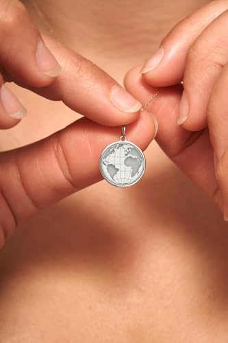 Collier carte du monde 24 mm le cadeau idéal pour amateurs de voyages