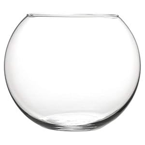URBNLIVING Elegante vaso rotondo in vetro di varie dimensioni, ideale per fiori o come boccia per pesci, 10 cm