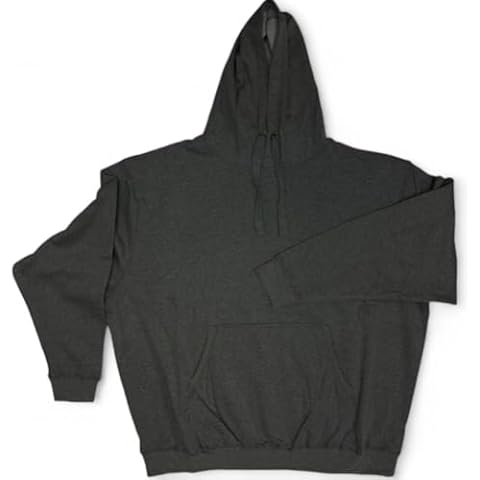 Big and Tall Hoodie Beefy Hooded Sweatshirts in 4 Colors to Size 8X Tall and 10X Big, Charcoal XLT Cover