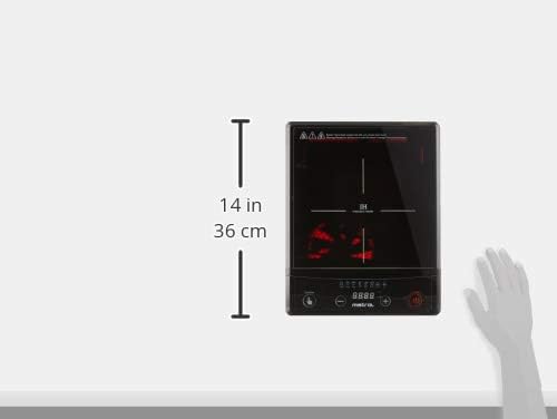 Dimensions of Mistral Induction Cooker MIC2001, showing 14 inches (36 cm) height