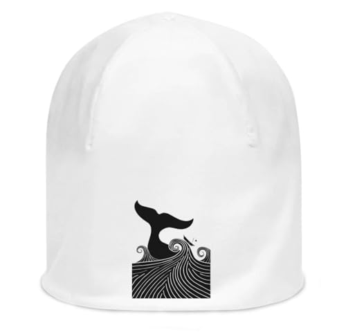 Bonnet fin en coton Whale in Stormy Sea pour vos balades en plein air et sorties urbaines