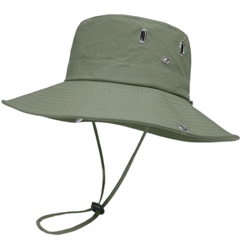 COYUN 1 pcs Chapeau de soleil, chapeau de pêcheur, chapeau de safari pour homme, classique, bord avec mentonnière, Chapeau de Soleil Extérieur pour Femme,...