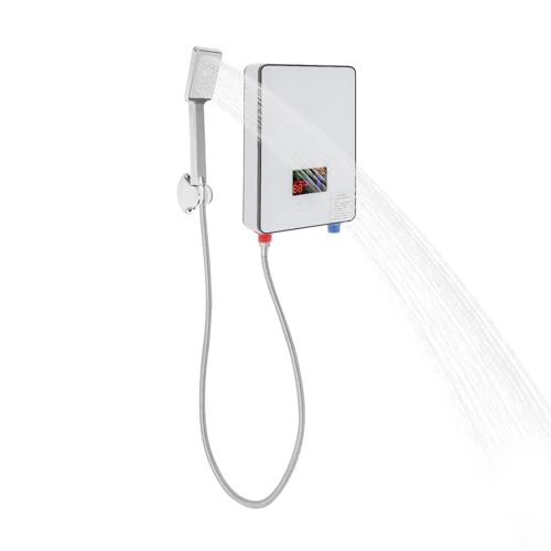 Tagtuell Mini chauffe-eau électrique instantané avec affichage de la température LED lisible, pour lavabo, cuisine, salle de bain, étanchéité IPx4