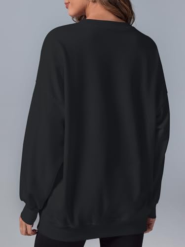 Image of Langwyqu Women's Oversized Sweatshirt Los Angeles California Crewneck Long Sleeve Casual Loose Pullover Tops