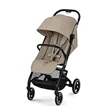 CYBEX Beezy 2 Compact and Lightweight Travel Stroller - Compatible with CYBEX Car Seats, Almond Beige