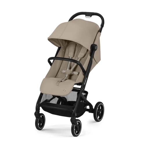 CYBEX Beezy 2 Compact and Lightweight Travel Stroller - Compatible with CYBEX Car Seats, Almond Beige