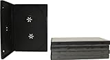 Square Deal Recordings & Supplies (5) Black Triple Overlap Style DVD Cases - 14MM Thick