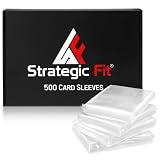 Strategic Fit Premium Snug Fit Clear Card Sleeves for Games - 500 Trading Card Sleeves - Standard Si