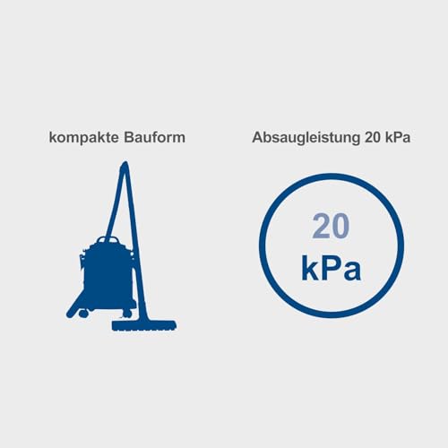 Scheppach Nass und Trockensauger Nasssauger NTS20 mit Ausblasfunktion | Leistung 1200W / 20 kPa...