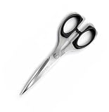 Fackelmann Tijeras de Cocina Multiusos, Tijeras Universales, Tijera Enteriza, Tijera de Cocina Profesional de Acero Inoxidable, mango Ergonómico Antideslizante, Color Negro, 21cm, 1ud