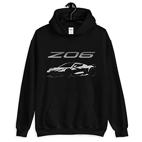 2023 C8 'vette Z06 Unisex Hoodie Black3