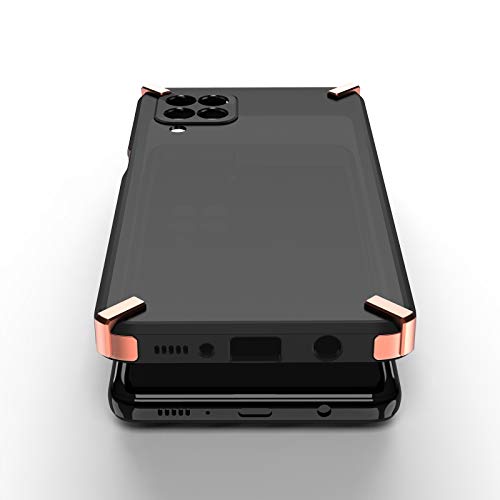 Image of KINSHU X-Four Bumper Case Straight Edge 3-in-1 Phone Case for Samsung Galaxy F62 (Rose Gold)