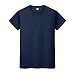 Produktbild GKKXUE Herren-Rundhalsausschnitt Volltonfarbe T-Shirt Sommer Baumwolle Hemd grundiert kurzärmelige Herrenmode halb Ärmel DIY Kleidung Kultur Shirt (3) (Color : Blue 2, Size : L)