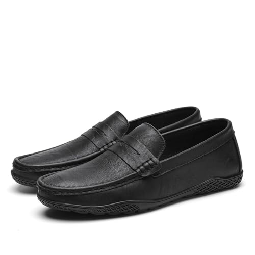 Men's Loafers Shoes PU Stitching Details Round Toe Slip Resistant Flexible Comfortable Classic Prom Slip-ons2