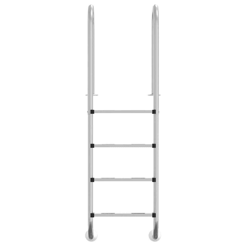 Échelle de piscine 4 marches en acier inoxydable 304 pour piscines encastrées - 54 x 38 x 184,5 cm - Antidérapant