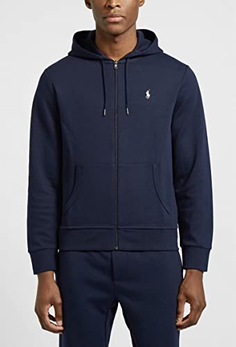 Polo Ralph Lauren Men's Double-Knit Full-Zip Hoodie, L, Aviator Navy2