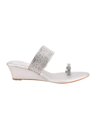 Image of SilverArrow Fashionable Stylish Ethnic Heel Sandal Wedges Sandal Sandal For Womens And Girls