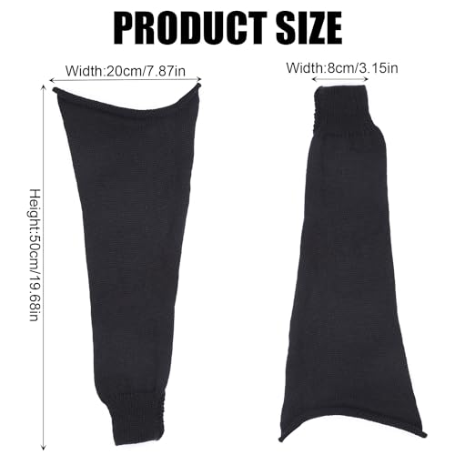 XIHIRCD Leg Warmers for Y2K, Soft Knitted Leg Warmers Kawaii Clothes Socks Cute Legwarmers Aesthetic Knit Boot Covers Goth Accessories for Women Girls 80s Party (Black)