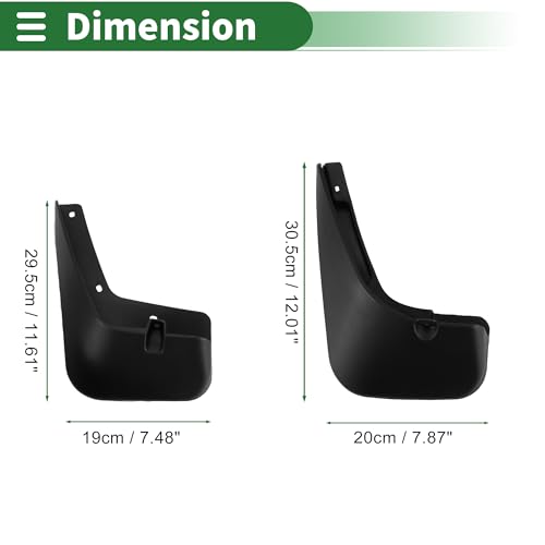 Image of Motoforti Mud Flaps Splash Guards Mud Guards for SsangYong Korando 2011-2015 W /Mount Accessories
