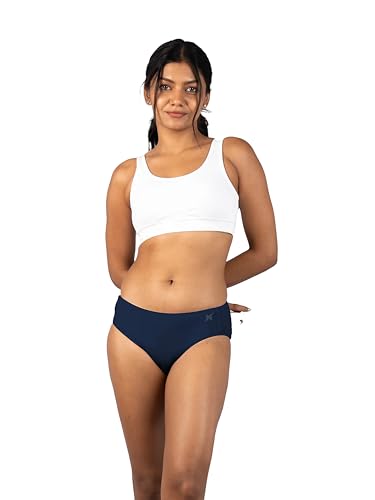 Image of Lavos Bamboo Cotton Panties for Women, Comfortable Soft Mid-Waist Hipster Panty with Thin Inner Elastic, Anti-Bacterial Odour Free Underwear for Womens, Seamless No Visible Briefs for Ladies