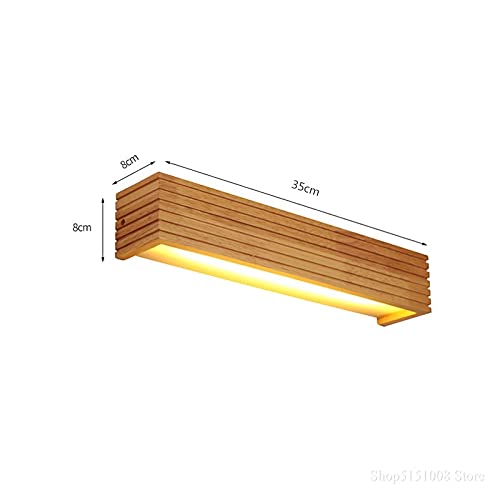 Candelabro de pared exclusivo de madera maciza moderna con LED 5