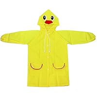 Kids Waterproof Frog Ponchos Rain Coat, Clear EVA Rain Poncho with Hood for Girls Boys, Toddler Rainwear Rain Jacket Cape, Reusable Children Raincoat for Outdoor Climbing Cycling Hiking Camping