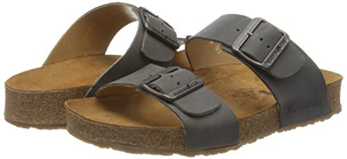 Image of HAFLINGER Andrea Elegant Leather Sandals with Rubber Sole and Cork Latex Footbed Unisex