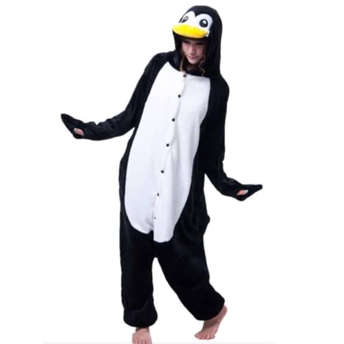 El Mejor Listado de Pijamasc los 5 mejores. 37 Clicklife Pijama Mameluco Disfraz Pinguino Pijamas De Pinguino Adulto (MX/US, Alfa, Grande, Regular, Regular, Polar)