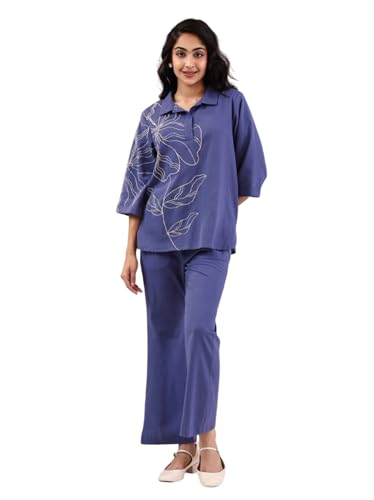 Image of Asmeriyo Women Embroidery Co Ord Set with Side Pocket | Women 2 Pic Kurta Set I Fancy Kurta Set | Stylish Kurti Outfit | Co-Ordination Wear | Festive and Casual wear (212-C-D-19-02)