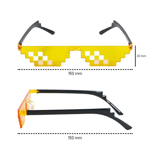 Image of Thug Life Sunglasses Pixel Gangsta Life Funny Novelty Shades