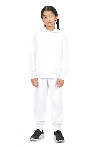 Image of EVERYDAY KIDS Girls' Cotton Fleece Sweatpants; Girls' Activewear Jogger Pants - Soft and Breathable Cotton /Poly Blend