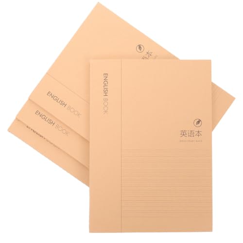 Cuaderno de escritura en inglés B5 SHINEOFI con papel beige para estudiantes, 4 piezas