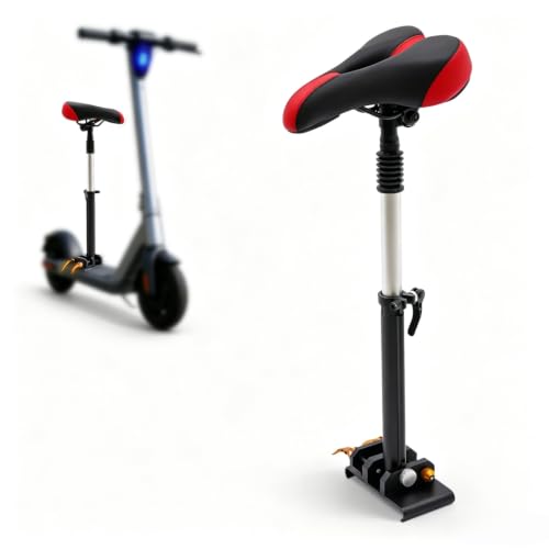 Dfmyhked Adjustable Electric Scooter Seat 10.23 * 6.29inch Comfortable Sponge Kick Scooter Seat Electric Scooter Seat for Adults Aluminum Rod