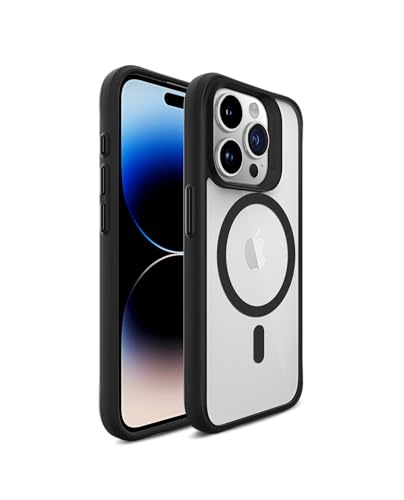 Image of DailyObjects Polycarbonate Case for iPhone 14 Pro Max Compatible with Mag-Safe Wireless Charging, Hybrid Clear Slim Shockproof Back Cover