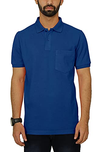 Image of Celsius Men's Half Sleeve Classic Solid Pique Polo with Pocket