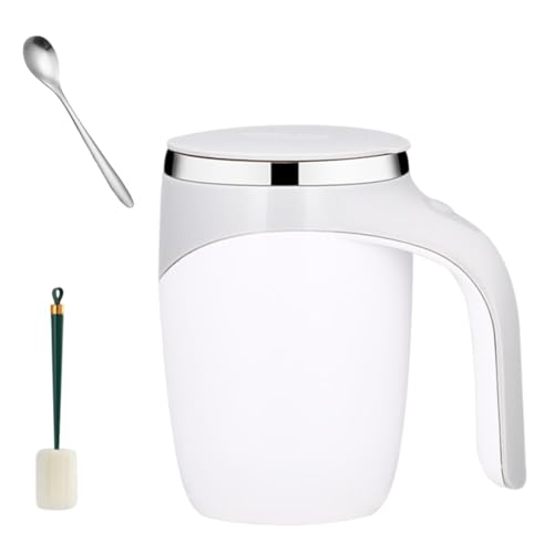 Tazza Da Caffè Automescolante, 2025 Nuove Tazze Magnetiche Automatiche per Mescolare, Tazza Da Viaggio Rotante Portatile E Ricaricabile in Acciaio Inossidabile per Casa, Scuola, Ufficio, Viaggi(Silver